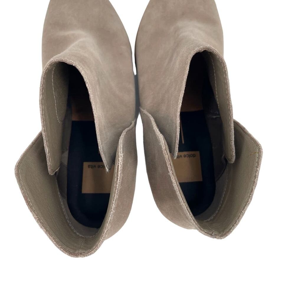 Dolce Vita Daine Bootie in Sage Size 11 Taupe Tan Grey Suede Ankle Boot Classic - Picture 11 of 13